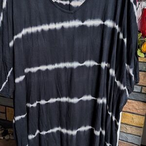 Lane Bryant Black and White Striped Top